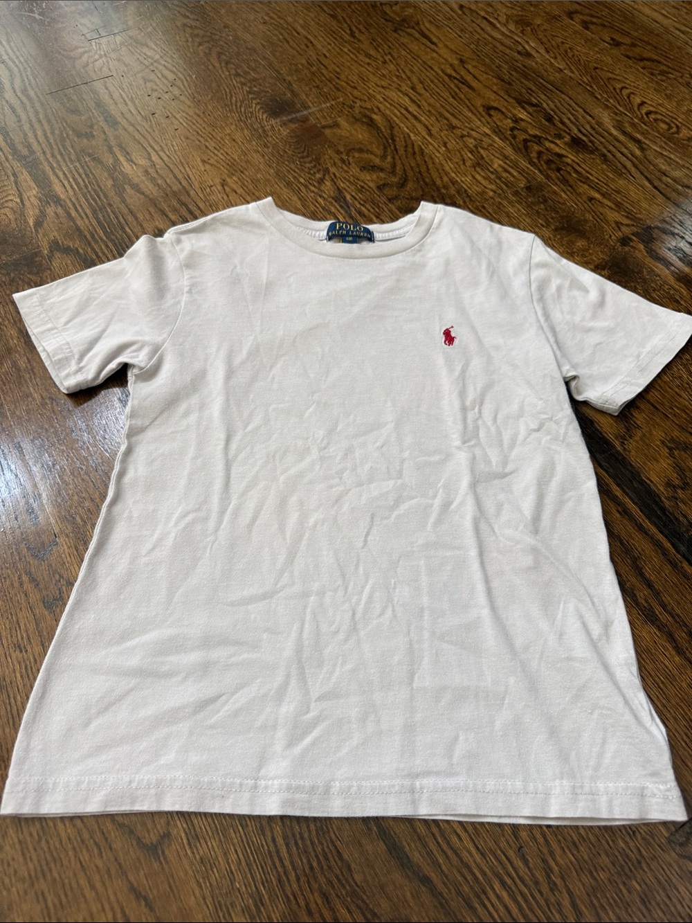 Polo by Ralph Lauren White Crewneck Tee with Red Pony Logo